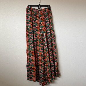 NATURAL LIFE wide leg palazzo pants Floral Design